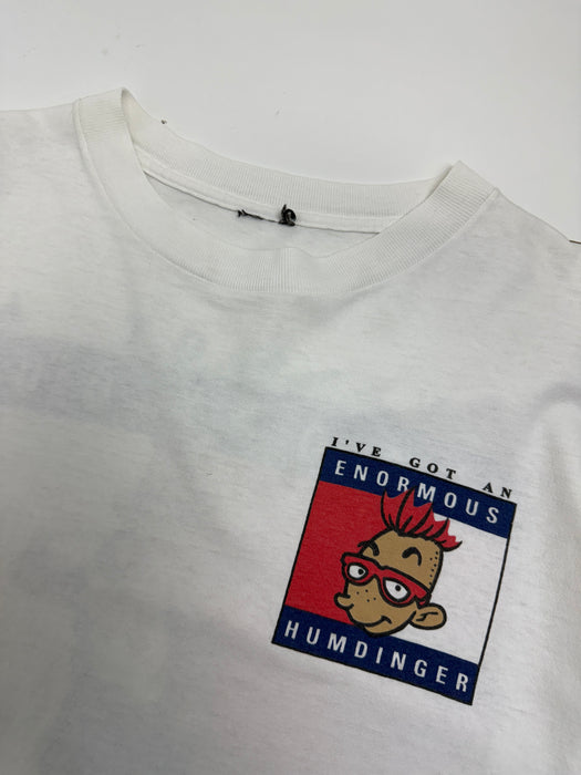 1990’s Enormous Humdinger Tee White | Vitnage Clothing Store Canada