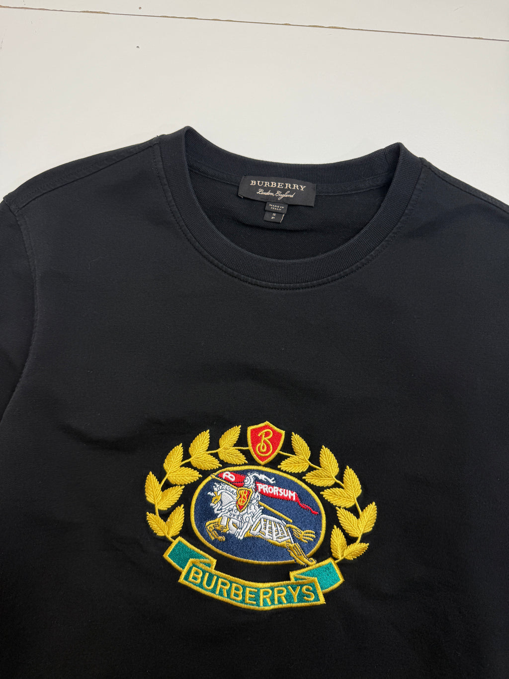 Burberry Prorsum Embroidered Sweatshirt Black (USED)