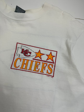 Vintage Kansas City Chiefs Logo 7 Tee White