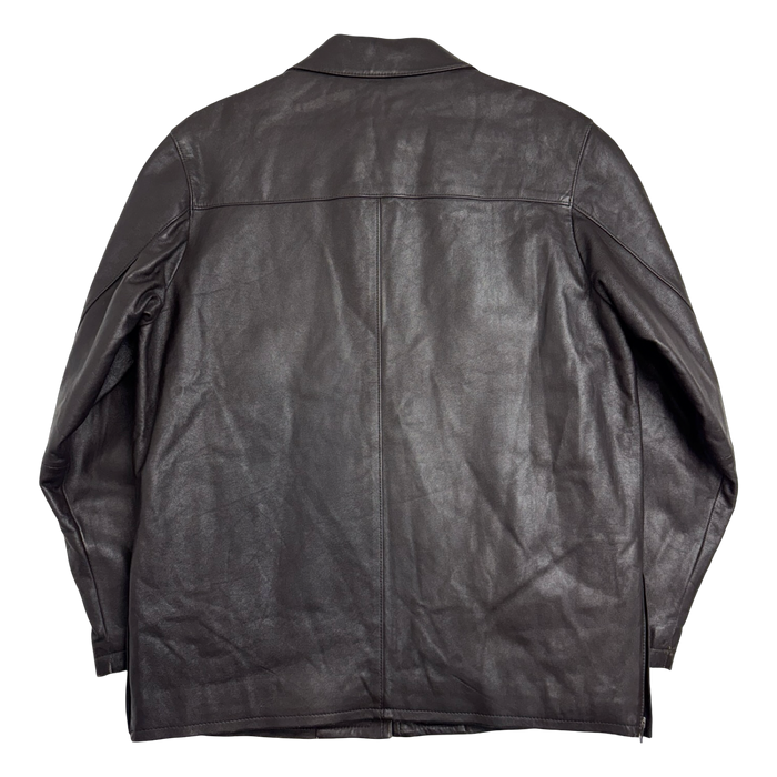 Vintage Balenciaga BB Paris Leather Jacket Brown | Vitnage Clothing Store Canada