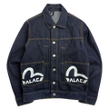 Palace x Evisu Classic Seagull Denim Jacket Indigo Raw (USED)