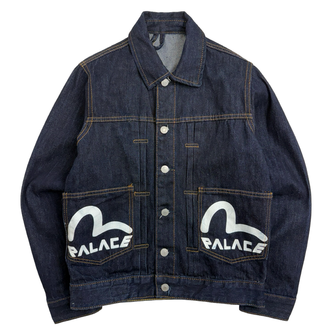 Palace x Evisu Classic Seagull Denim Jacket Indigo Raw (USED)