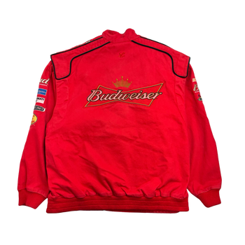 (XXL) Vintage Bud King Of Beers Racing Jacket Red