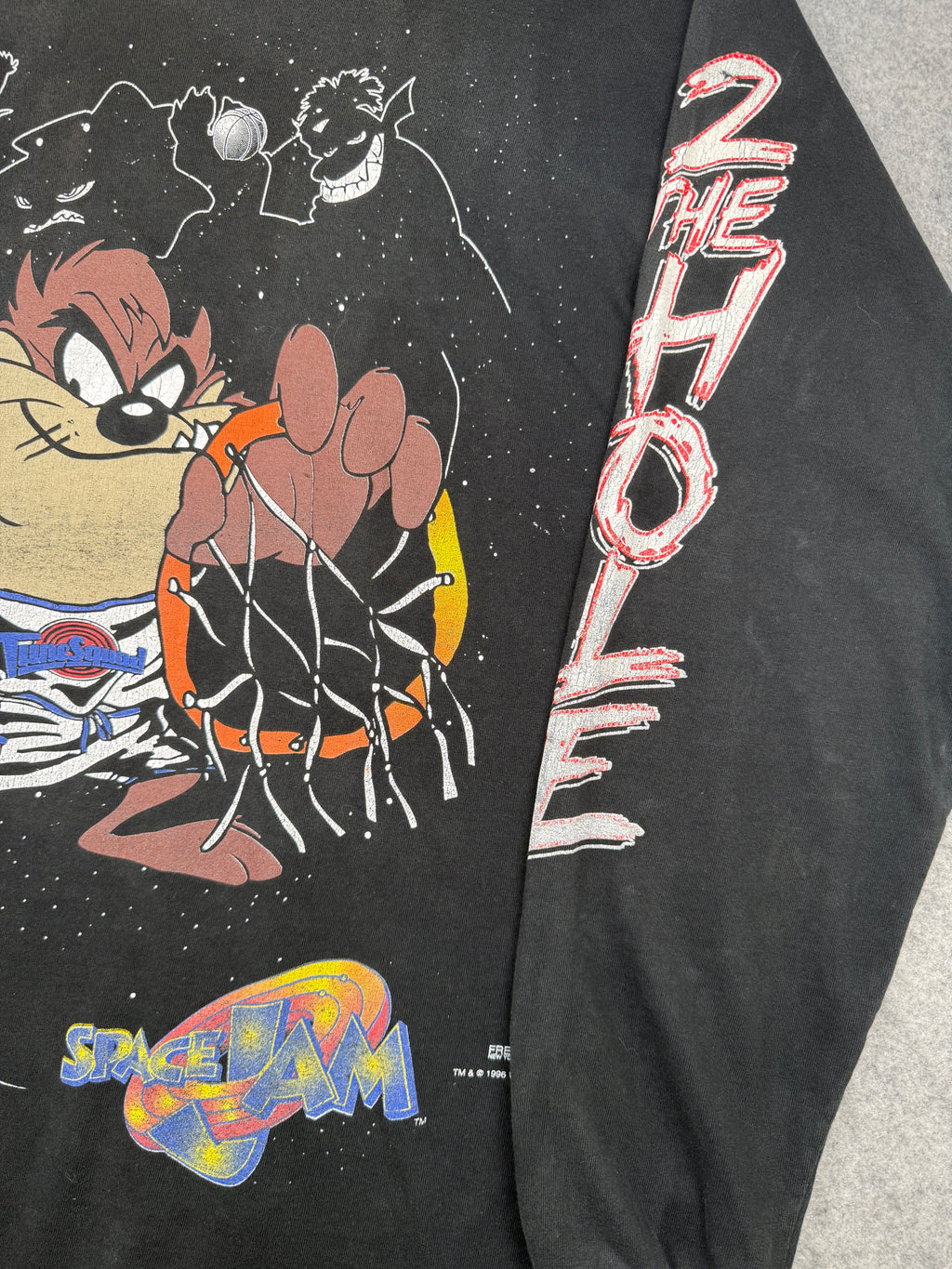 Vintage 90's Space Jam Taz L/S Tee Black