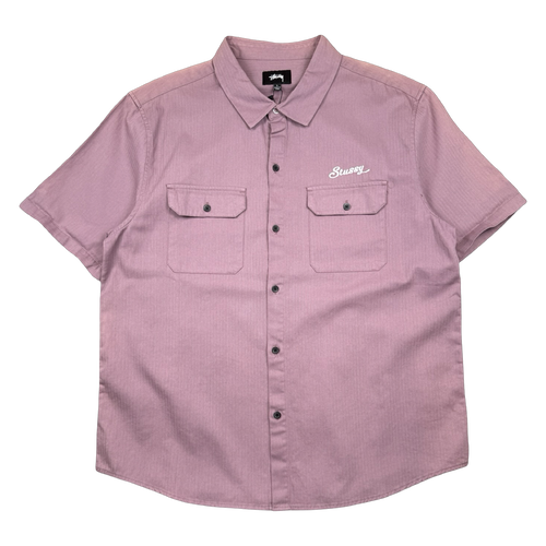 Stussy HBT Work Shirt Mauve | Vintage Clothing Store Canada