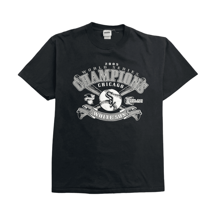 Vintage '05 MLB White Sox Championship Tee Black | Vitnage Clothing Store Canada