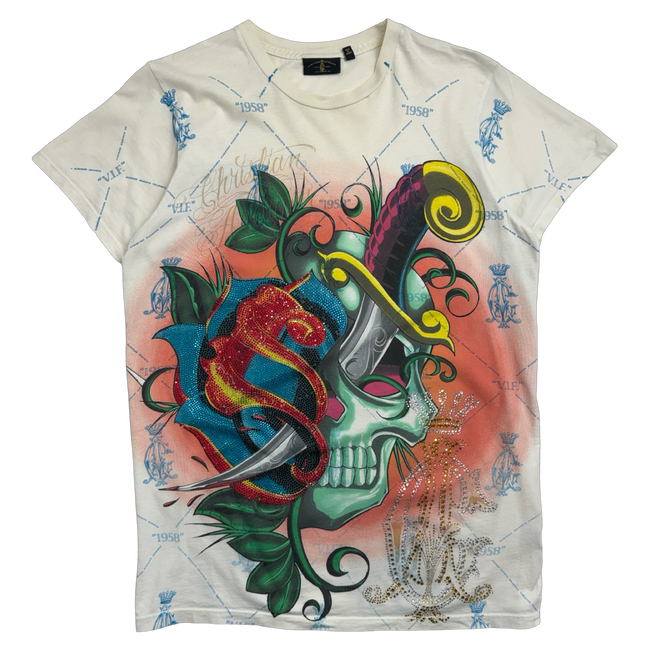 Christian Audigier 1958 Jewel Tee White