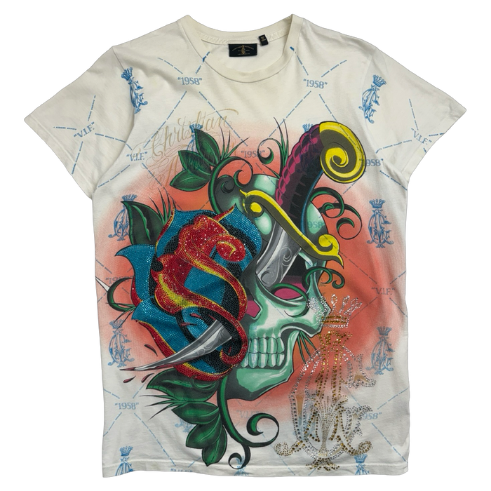 Christian Audigier 1958 Jewel Tee White | Vitnage Clothing Store Canada