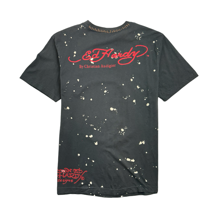 Vintage Y2k Ed Hardy Rhine Stone Tee Black | Vitnage Clothing Store Canada