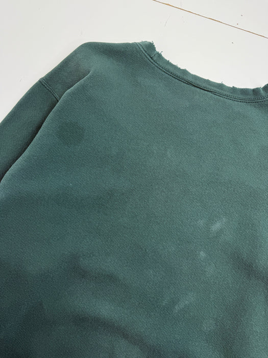 Vintage 90s Nike Mini Side Swoosh Sweatshirt Green | Vitnage Clothing Store Canada