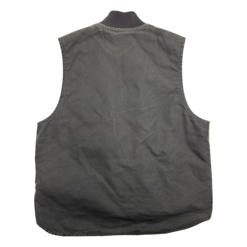 Vintage 2000s Carhartt Quilt Lined Work Vest Black | Vintage Clothing Store Canada