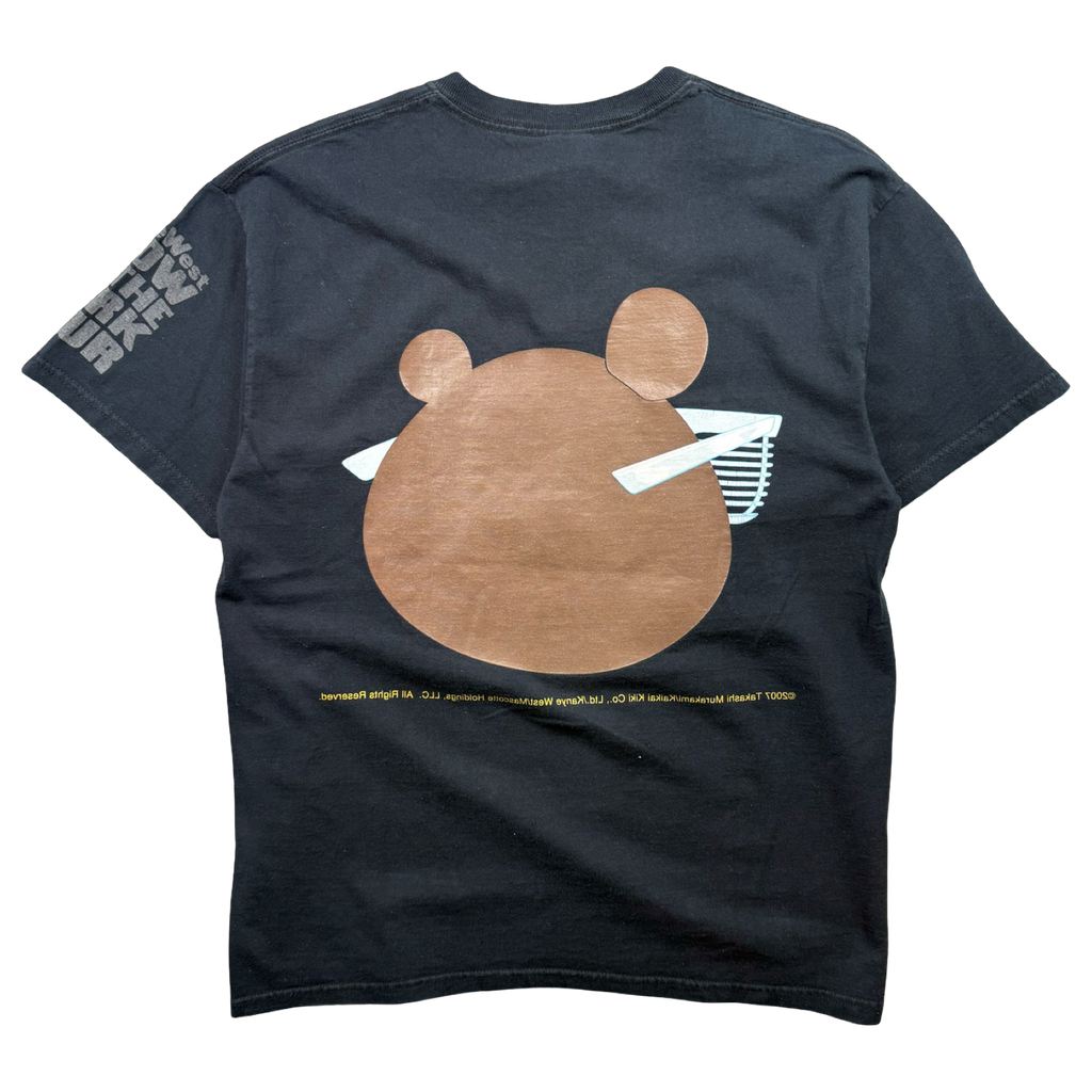 Vintage 2000’s Kanye West Glow In The Dark Bear Tour Tee Black