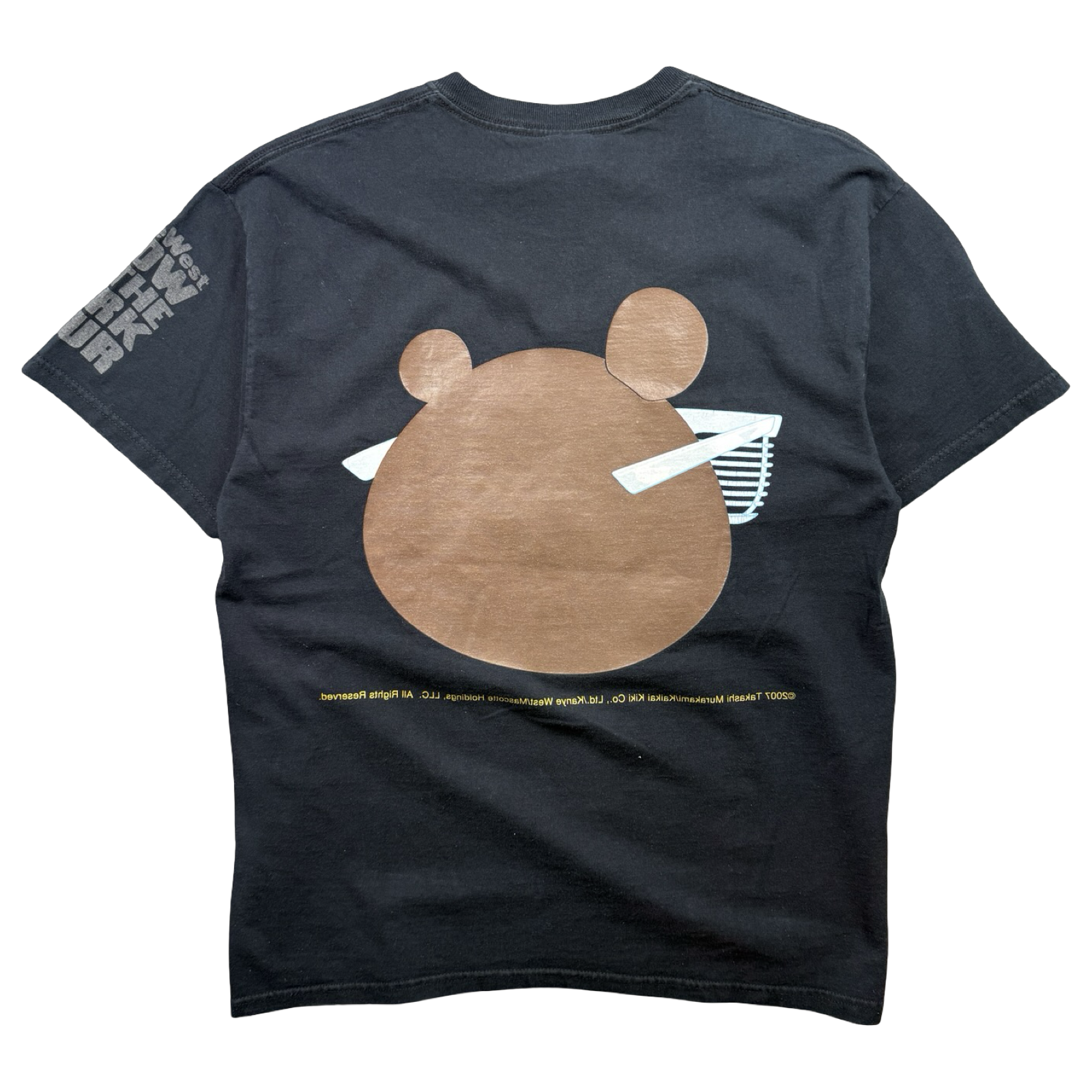 Vintage 2000’s Kanye West Glow In The Dark Bear Tour Tee Black