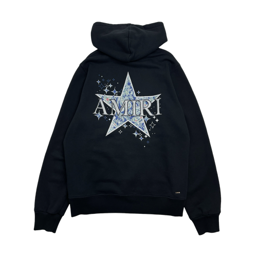 Amiri Paisley Star Hoodie Black (USED) | Vintage Clothing Store Canada