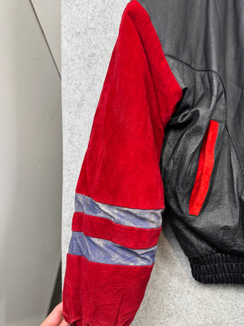 Vintage USA Flag Leather Jacket