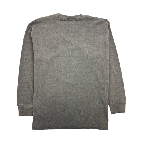 Vintage Y2k Mecca Co. Thermal L/S Tee Charcoal | Vintage Clothing Store Canada