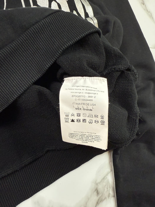 Versace Jeans Logo Sweatshirt Black (USED) | Vitnage Clothing Store Canada