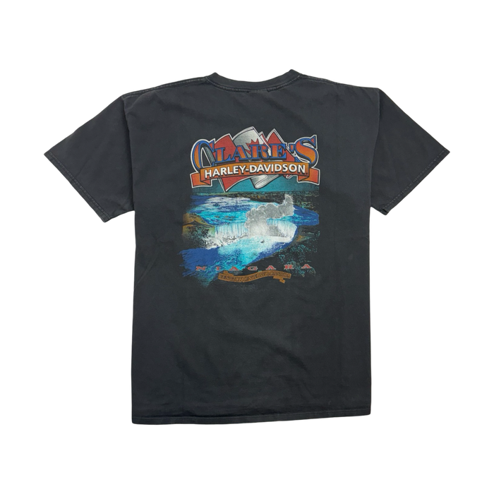 Vintage '02 Clare's Harley Davidson Tee Black | Vitnage Clothing Store Canada