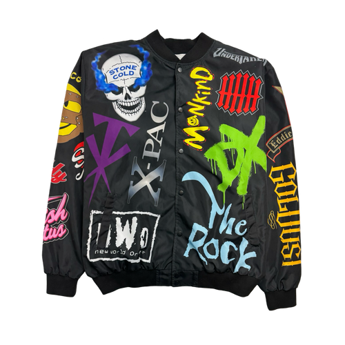 Chalk Line WWE Attitude Era Satin Button Up Jacket | Vintage Clothing Store Canada