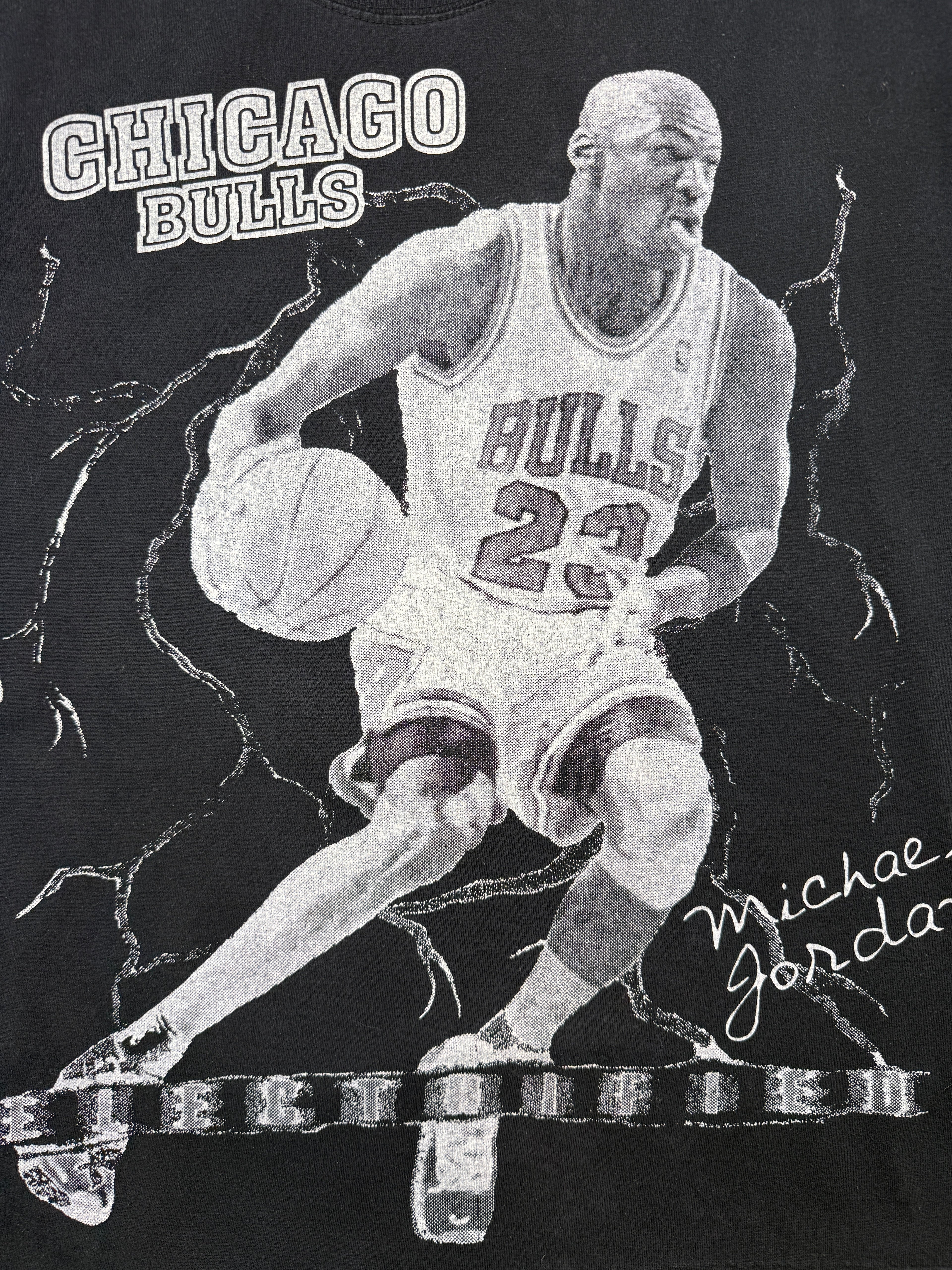 Bootleg Vintage Chicago Bulls Michael Jordan Electrified Tee Black