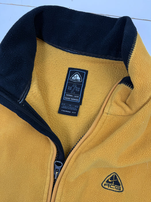Vintage Nike ACG Fleece Vest Yellow | Vitnage Clothing Store Canada