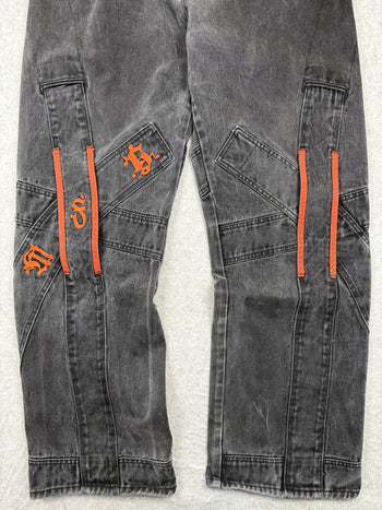 Marithé François Girbaud Panel Moto Cargo Denim Jeans (USED)