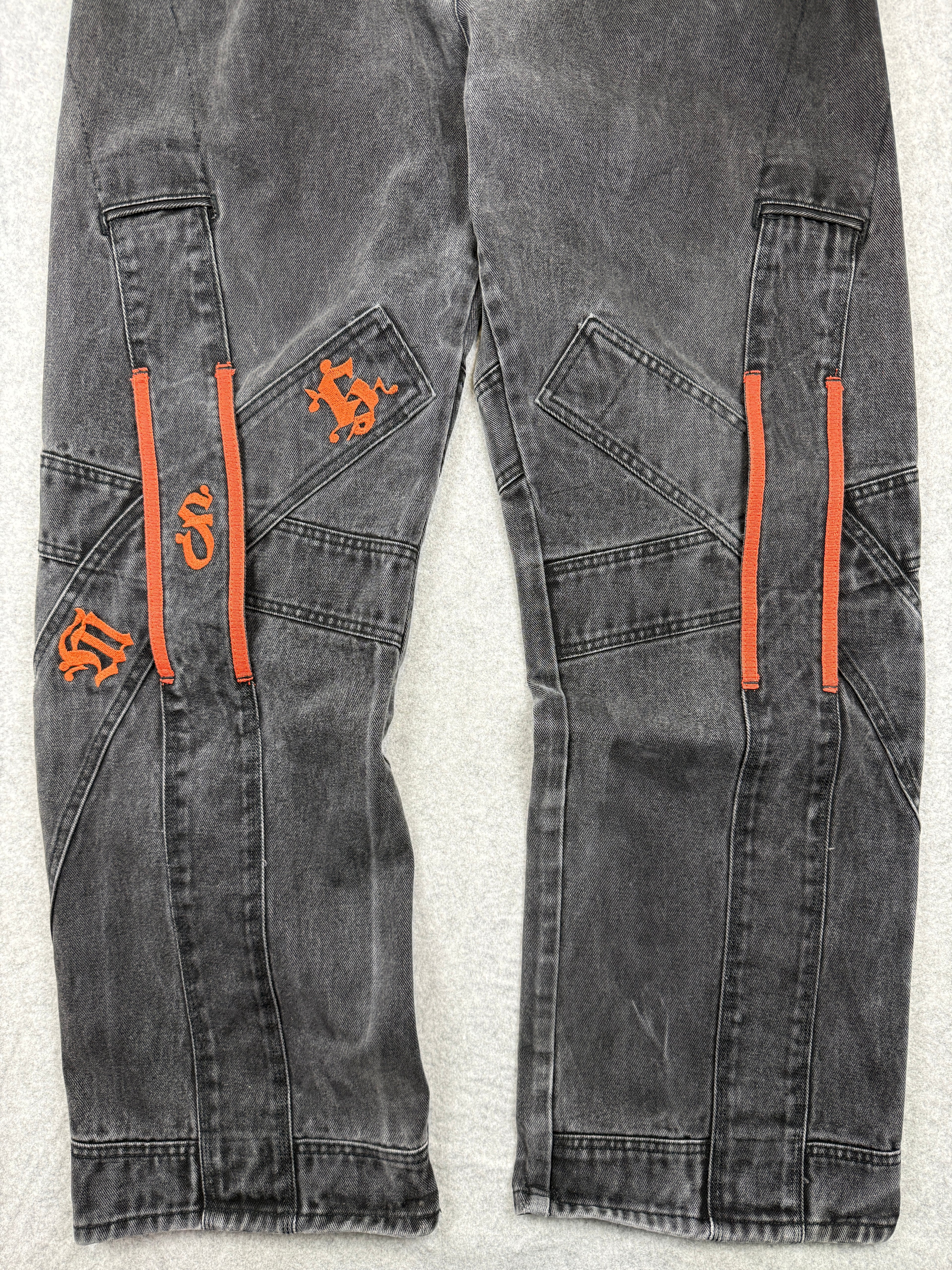 Marithé François Girbaud Panel Moto Cargo Denim Jeans (USED)