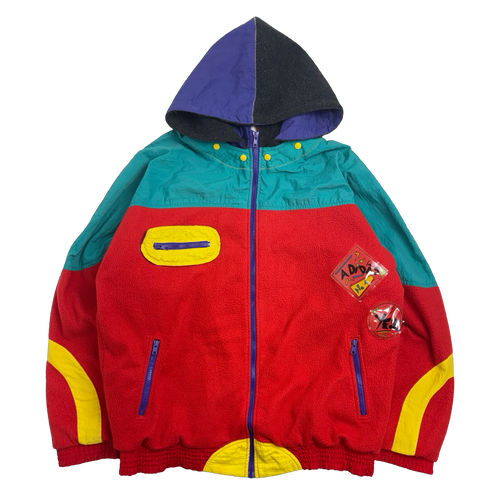 Vintage 1990's Adidas Adventure Polar Fleece Jacket Multi | Vintage Clothing Store Canada
