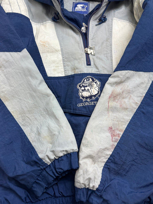 Vintage 90s Starter Georgetown Hoyas Zip-Up Jacket | Vitnage Clothing Store Canada