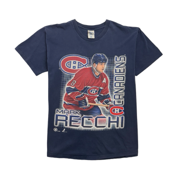 Vintage 90s Montreal Canadien Mark Rech Tee Navy