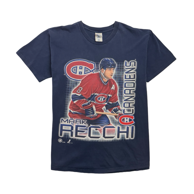 Vintage 90s Montreal Canadien Mark Rech Tee Navy