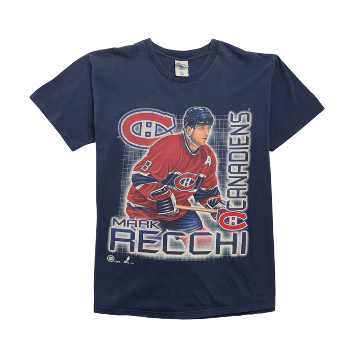 Vintage 90s Montreal Canadien Mark Rech Tee Navy | Vitnage Clothing Store Canada