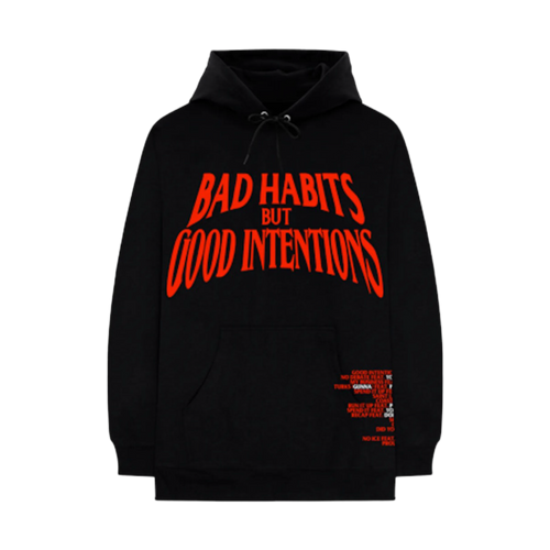 Vlone x Nav Bad Habits Hoodie Black | Vintage Clothing Store Canada