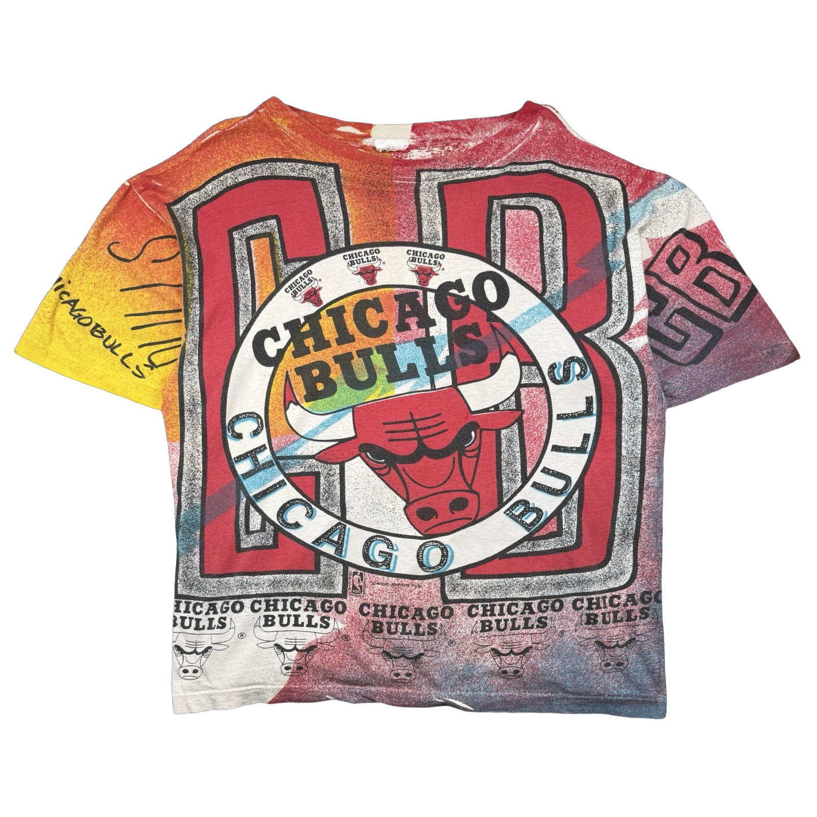 Vintage 90's Chicago Bulls AOP Tee Red
