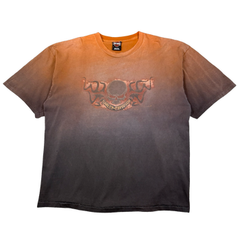 Vintage Harley Davidson Workman Faded Skull Tee Orange