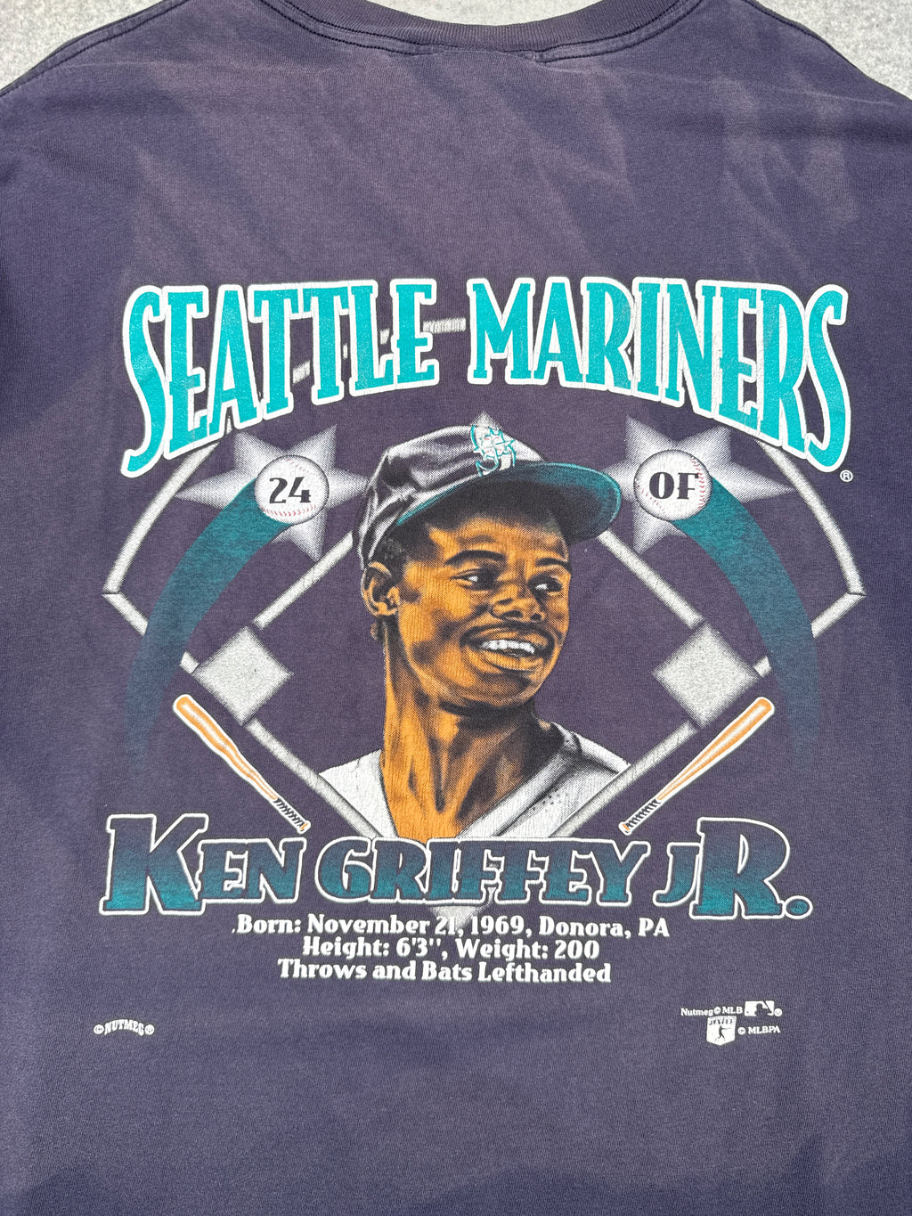 Vintage Seattle Mariners Ken Griffey Jr Tee Navy