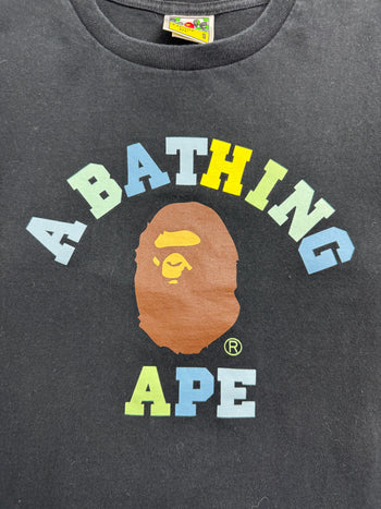 BAPE Colours College Head Tee Black (USED)