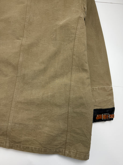 Vintage Polo Ralph Lauren Fireman’s Clasp Canvas Cotton Coat Beige | Vitnage Clothing Store Canada