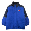 Vintage Tommy Hilfiger Spell Out Puffer Jacket Blue