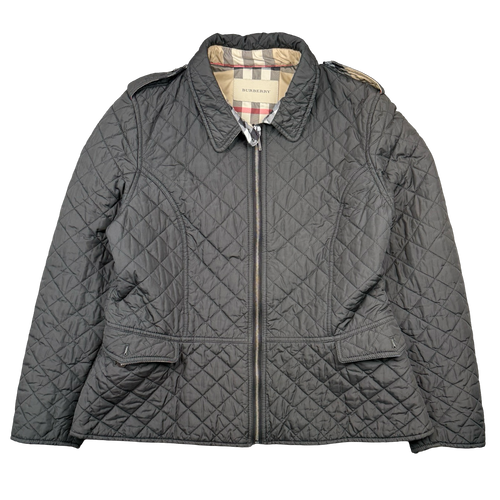 Women’s Burberry Quilted Jacket Black (USED) | Vintage Clothing Store Canada