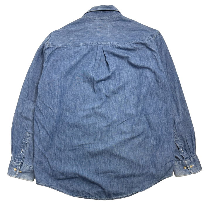 Vintage Marlboro Dark Blue Denim Button Up | Vitnage Clothing Store Canada