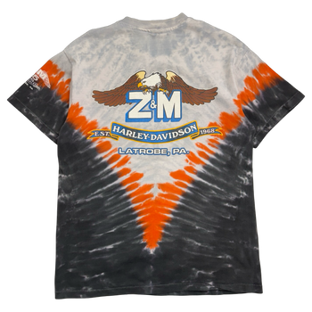 Vintage 1990's Harley Davidson Latrobe Tee Tie Dye Orange