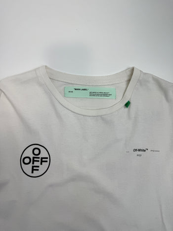OFF-WHITE Impressionism Diagonal Stencil Tee White (USED)