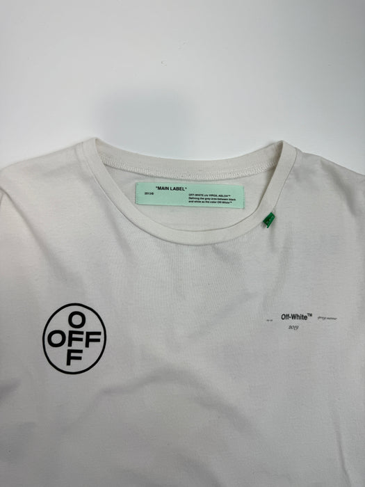 OFF-WHITE Impressionism Diagonal Stencil Tee White (USED) | Vitnage Clothing Store Canada