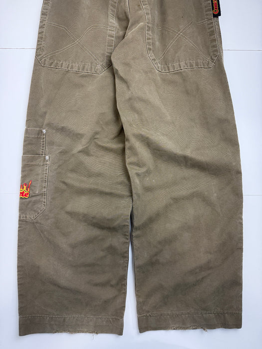 Concrete Side Pocket Embroidered Pants Olive | Vitnage Clothing Store Canada