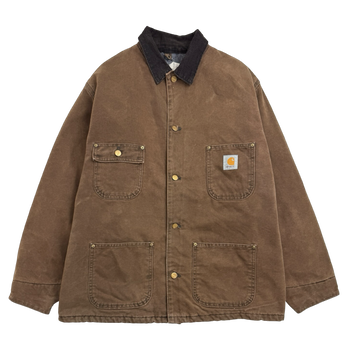 Vintage 90s Carhartt Chore Work Jacket Brown