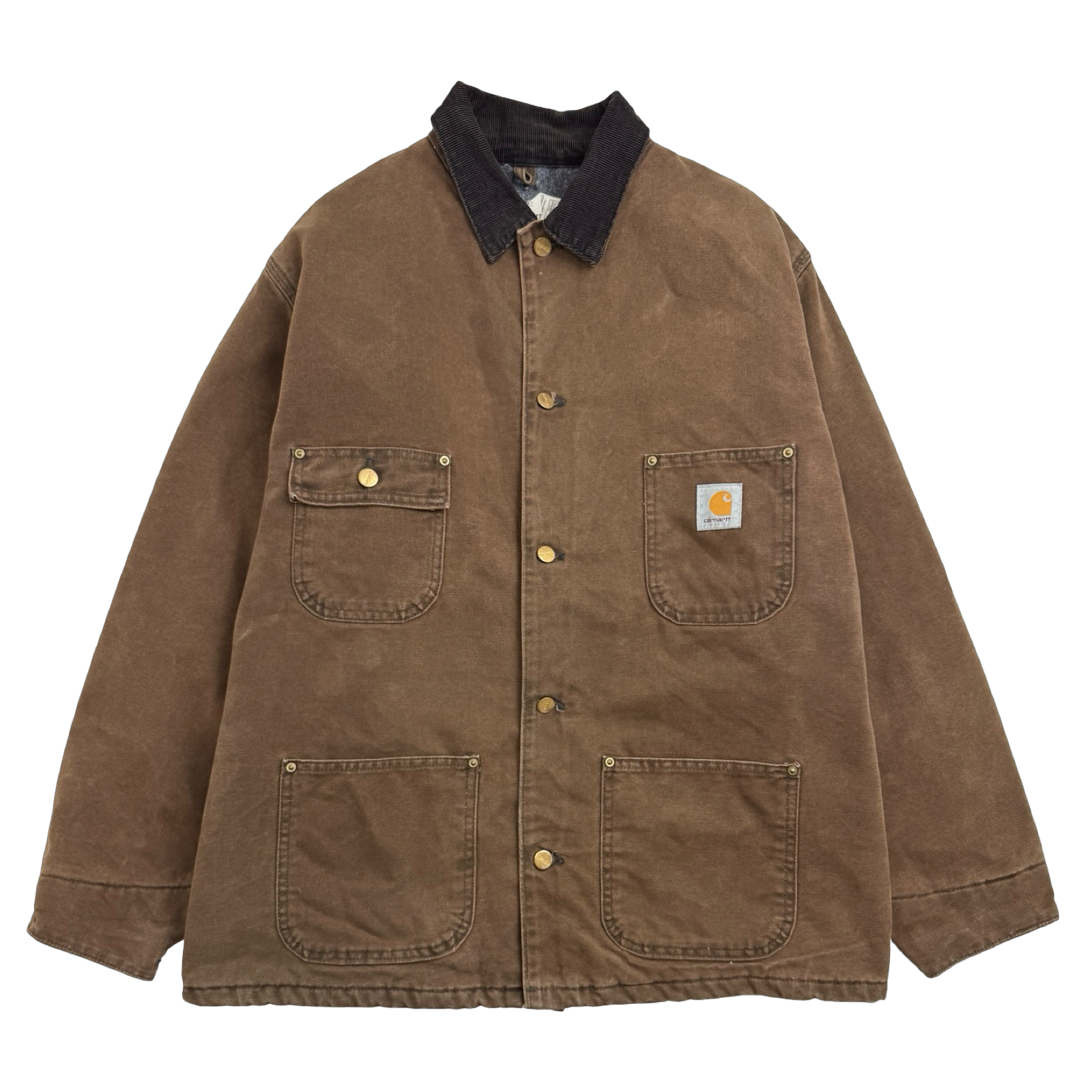 Vintage 90s Carhartt Chore Work Jacket Brown