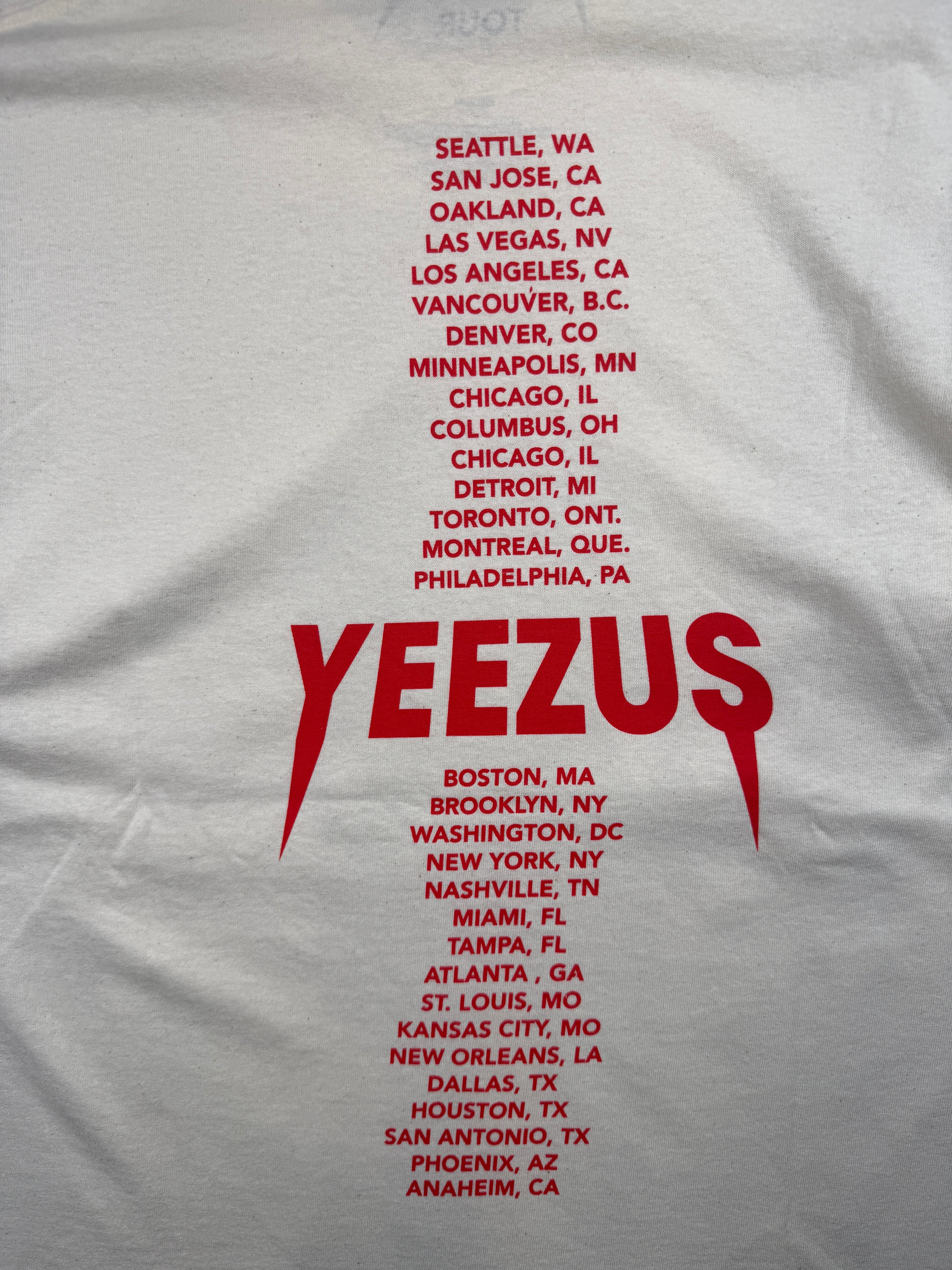 Kanye West Yeezus Tour Red Ski Mask Tee White