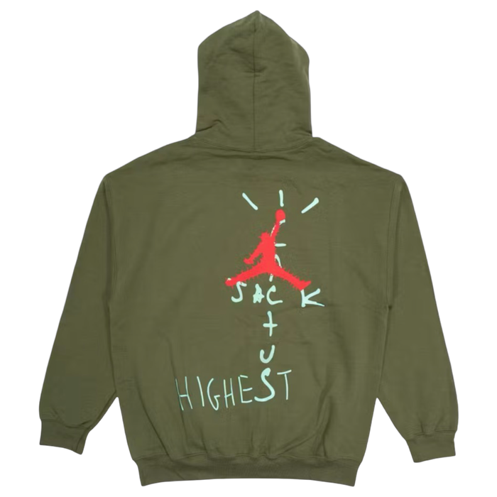 Travis Scott x Jordan HITR Hoodie Olive | Vitnage Clothing Store Canada