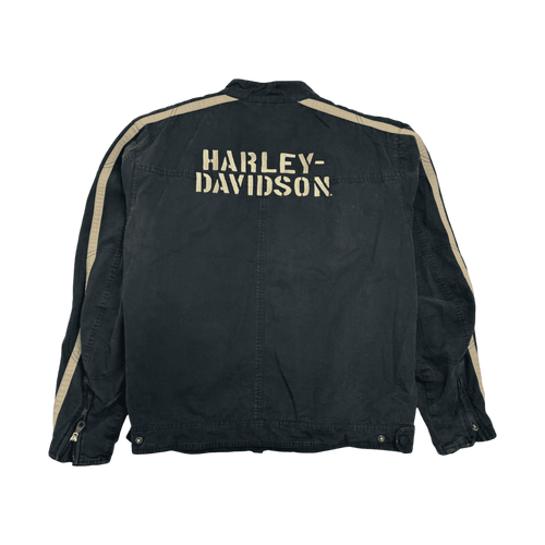 (L) Vintage Harley Davidson Zip-Up Jacket Black | Vintage Clothing Store Canada